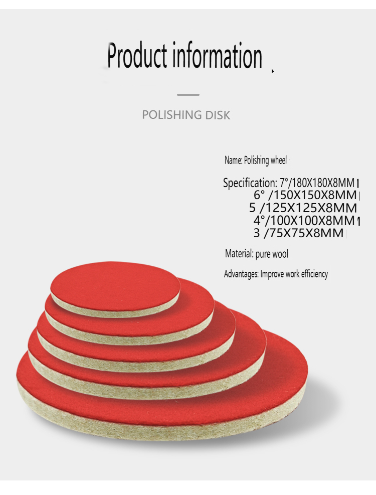 Red Velvet Buffing Wheel detail 4