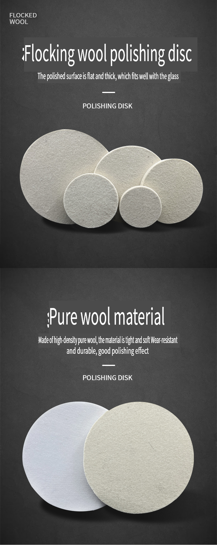 White Felt Buffing Wheel detail 1